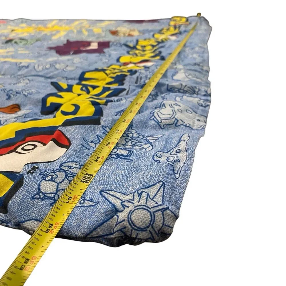 Vintage Pokémon Comforter Blanket Twin XL Bed Cover Nintendo 1998 Pikachu Eevee